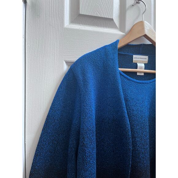 Alfred Dunner Blue Ombré Shimmer 2 For 1 Top Sweater Plus Size 2X Evening - Picture 4 of 12
